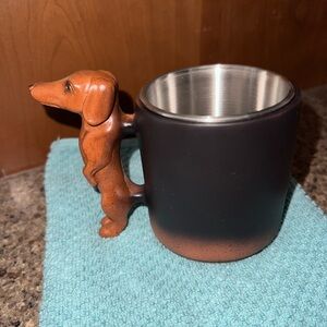 Dachshund Handle Black and Brown Mug
